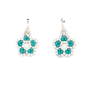 Aretes nomeolvides chicos plata gancho